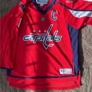 Reebok Washington Capitals Red Navy Kids Hockey Jersey